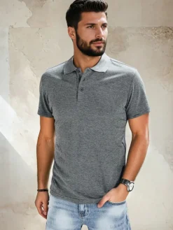 Koszulki Męskie>Dstreet Koszulka polo męska ciemnoszara PX0509