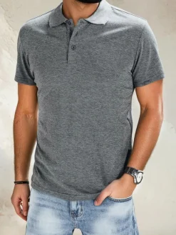 Koszulki Męskie>Dstreet Koszulka polo męska ciemnoszara PX0509