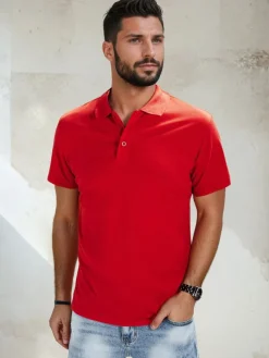 Koszulki Męskie>Dstreet Koszulka polo męska czerwona PX0515