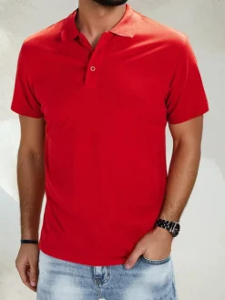 Koszulki Męskie>Dstreet Koszulka polo męska czerwona PX0515