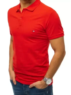 Koszulki Męskie>Dstreet Koszulka polo męska czerwona PX0331