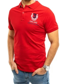 Koszulki Męskie>Dstreet Koszulka polo męska czerwona PX0357