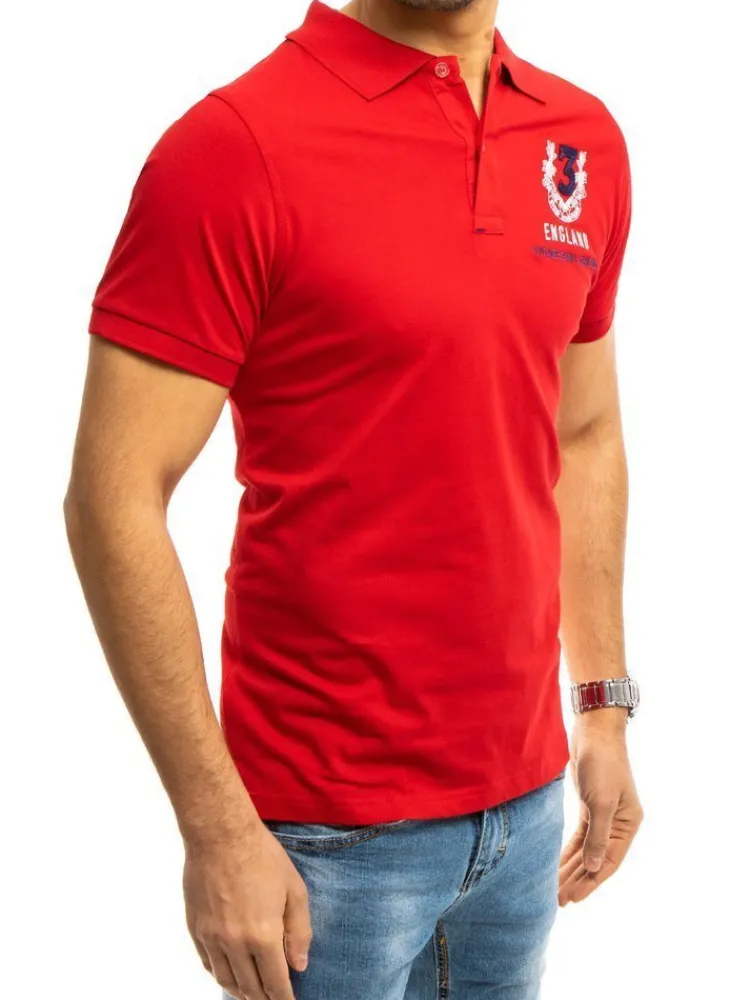 Koszulki Męskie>Dstreet Koszulka polo męska czerwona PX0357