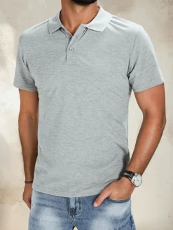 Koszulki Męskie>Dstreet Koszulka polo męska jasnoszara PX0513