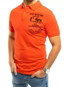 Koszulki Męskie>Dstreet Koszulka polo męska koralowa PX0460