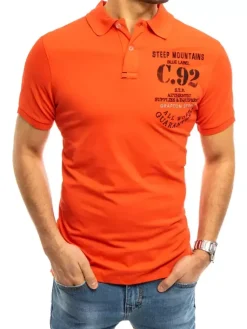 Koszulki Męskie>Dstreet Koszulka polo męska koralowa PX0460