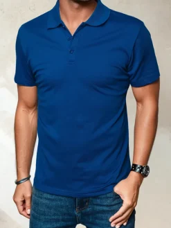 Koszulki Męskie>Dstreet Koszulka polo męska niebieska PX0551