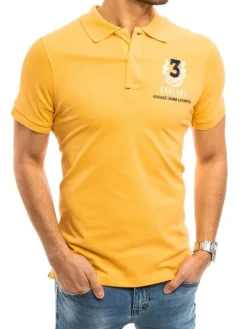 Koszulki Męskie>Dstreet Koszulka polo męska żółta PX0358