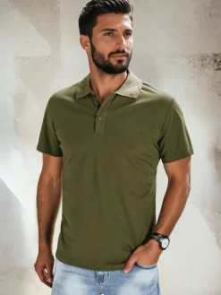 Koszulki Męskie>Dstreet Koszulka polo męska zielona PX0511