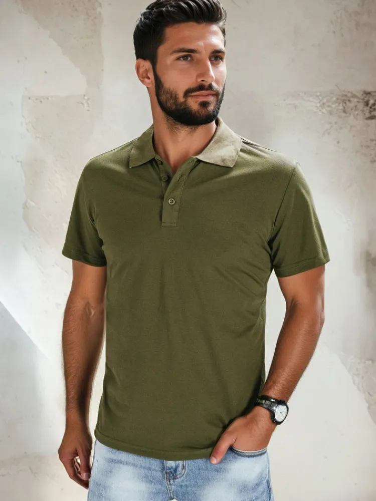 Koszulki Męskie>Dstreet Koszulka polo męska zielona PX0511