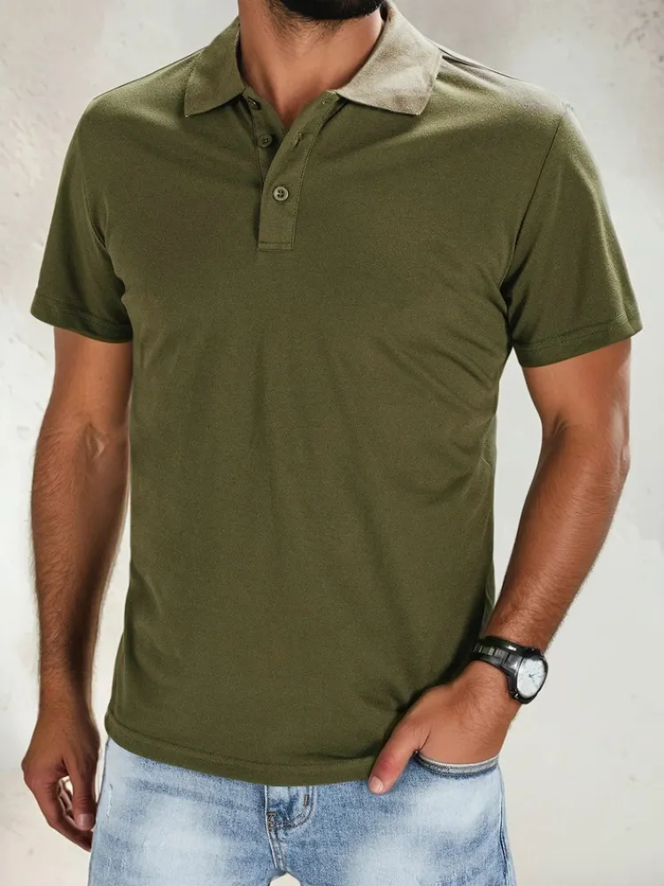 Koszulki Męskie>Dstreet Koszulka polo męska zielona PX0511