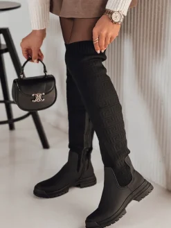 Kozaki>Dstreet Kozaki damskie ELEFIVE czarne ZY0580