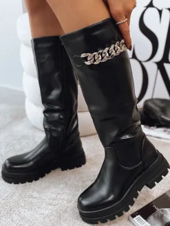 Kozaki>Dstreet Kozaki damskie JOLIA czarne ZY0430