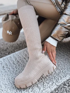 Kozaki>Dstreet Kozaki damskie SCARLET beżowe ZY0408