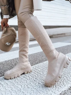 Kozaki>Dstreet Kozaki damskie SCARLET beżowe ZY0408