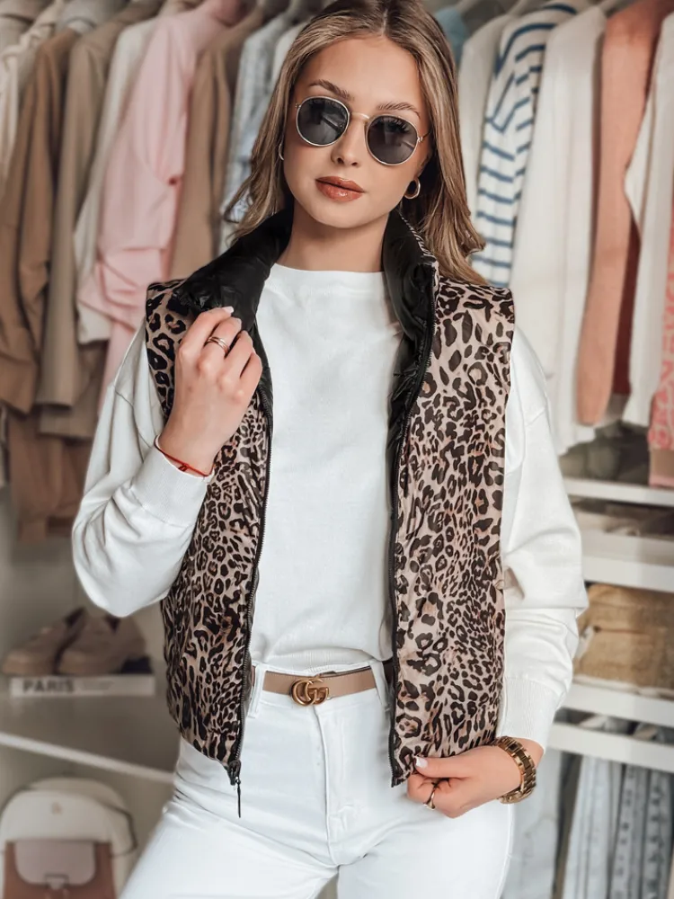 Kamizelki Damskie>Dstreet Krótka kamizelka damska dwustronna CHIPUFF czarna TY4822