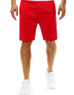 Spodenki Męskie>Dstreet Krótkie spodenki dresowe męskie czerwone SX2389