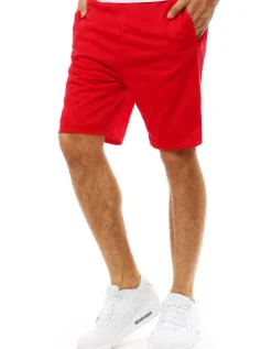 Spodenki Męskie>Dstreet Krótkie spodenki dresowe męskie czerwone SX2389