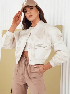 Kurtki Damskie>Dstreet Kurtka bomberka damska tie dye SERRO beżowa TY4298