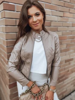 Kurtki Damskie>Dstreet Kurtka damska ALNIS beżowa TY3041