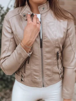 Kurtki Damskie>Dstreet Kurtka damska ALNIS beżowa TY3041