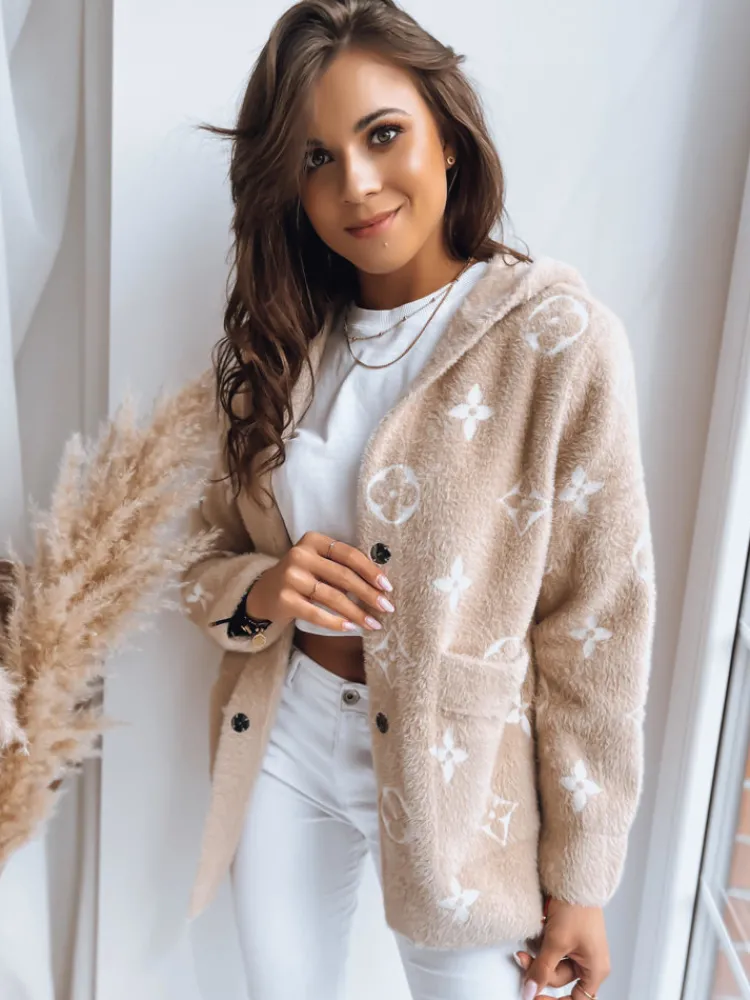 Kurtki Damskie>Dstreet Kurtka damska alpaka FORTY jasnobeżowy NY0600