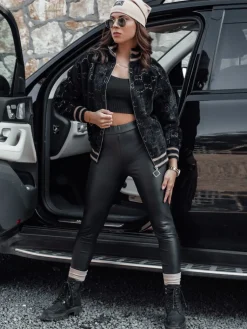 Kurtki Damskie>Dstreet Kurtka damska alpaka JOYCE rozpinana czarna NY0689