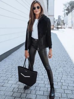 Kurtki Damskie>Dstreet Kurtka damska alpaka KATHERINE czarna NY0481