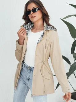 Kurtki Damskie>Dstreet Kurtka damska AVELIN beżowa TY4348