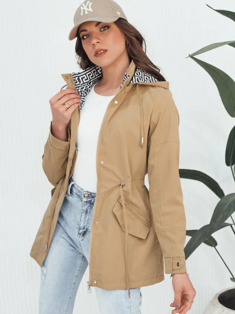 Kurtki Damskie>Dstreet Kurtka damska AVELIN ciemnobeżowa TY4347