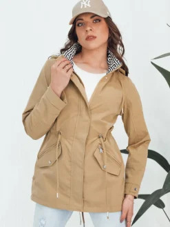 Kurtki Damskie>Dstreet Kurtka damska AVELIN ciemnobeżowa TY4347