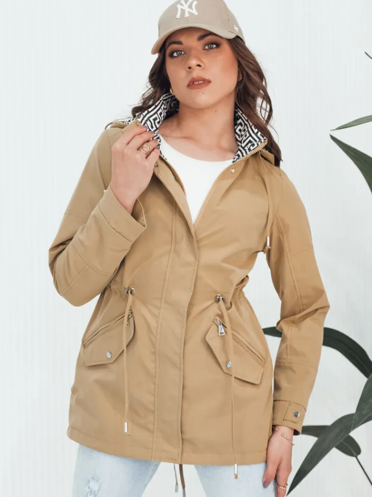 Kurtki Damskie>Dstreet Kurtka damska AVELIN ciemnobeżowa TY4347