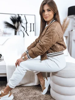 Kurtki Damskie>Dstreet Kurtka damska BOMBER kamelowa TY3431