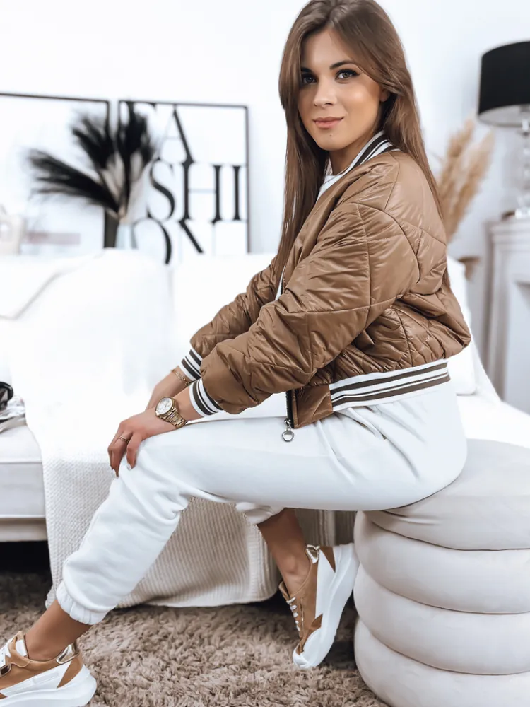 Kurtki Damskie>Dstreet Kurtka damska BOMBER kamelowa TY3431