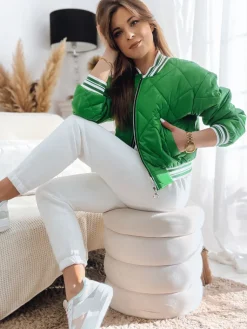 Kurtki Damskie>Dstreet Kurtka damska BOMBER zielona TY3430