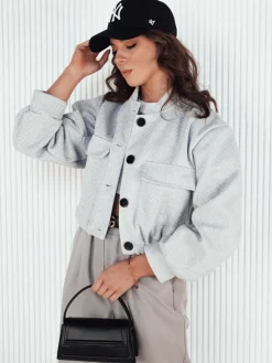 Kurtki Damskie>Dstreet Kurtka damska bomberka HONES jasnoszara TY4141