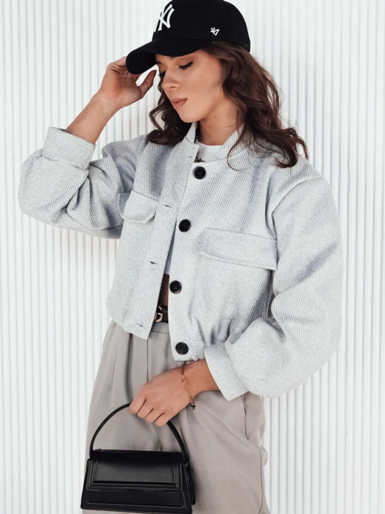 Kurtki Damskie>Dstreet Kurtka damska bomberka HONES jasnoszara TY4141