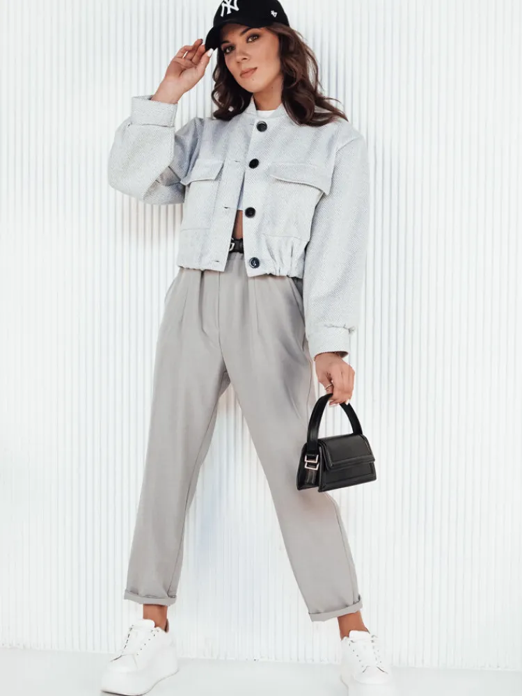 Kurtki Damskie>Dstreet Kurtka damska bomberka HONES jasnoszara TY4141