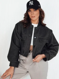 Kurtki Damskie>Dstreet Kurtka damska bomberka HONES grafitowa TY4142