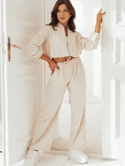 Kurtki Damskie>Dstreet Kurtka damska bomberka MADDIE jasnobeżowa RY2320