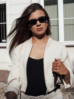 Kurtki Damskie>Dstreet Kurtka damska bomberka MADDIE jasnobeżowa RY2655