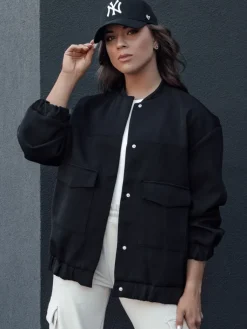 Kurtki Damskie>Dstreet Kurtka damska bomberka QUESI czarna TY4476