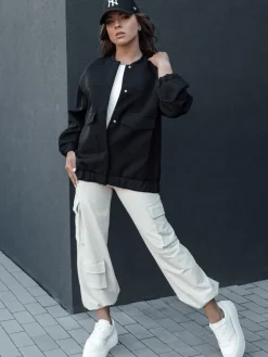 Kurtki Damskie>Dstreet Kurtka damska bomberka QUESI czarna TY4476