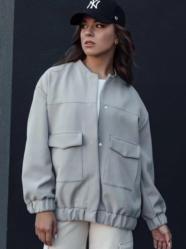 Kurtki Damskie>Dstreet Kurtka damska bomberka QUESI szara TY4474