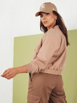 Kurtki Damskie>Dstreet Kurtka damska bomberka VERPI beżowa TY4297