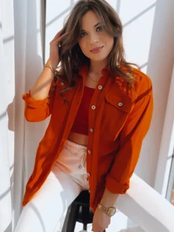 Kurtki Damskie>Dstreet Kurtka damska COSMO pomarańczowa TY3528