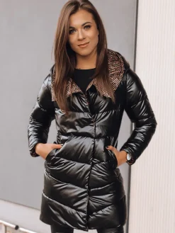 Kurtki Damskie>Dstreet Kurtka damska dwustronna DELSY LONG czarna TY3481