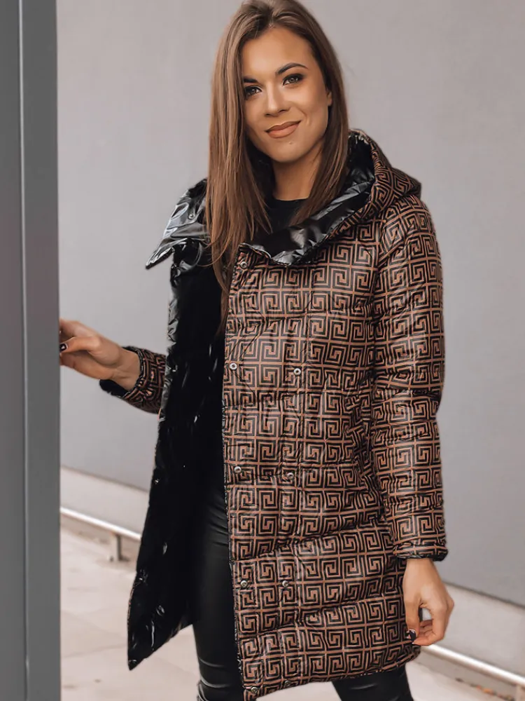 Kurtki Damskie>Dstreet Kurtka damska dwustronna DELSY LONG czarna TY3481