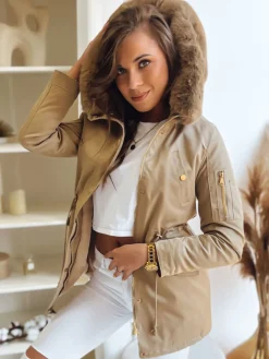 Kurtki Damskie>Dstreet Kurtka damska ERISS beżowa TY3660