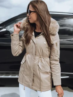 Kurtki Damskie>Dstreet Kurtka damska ERISS beżowa TY2088